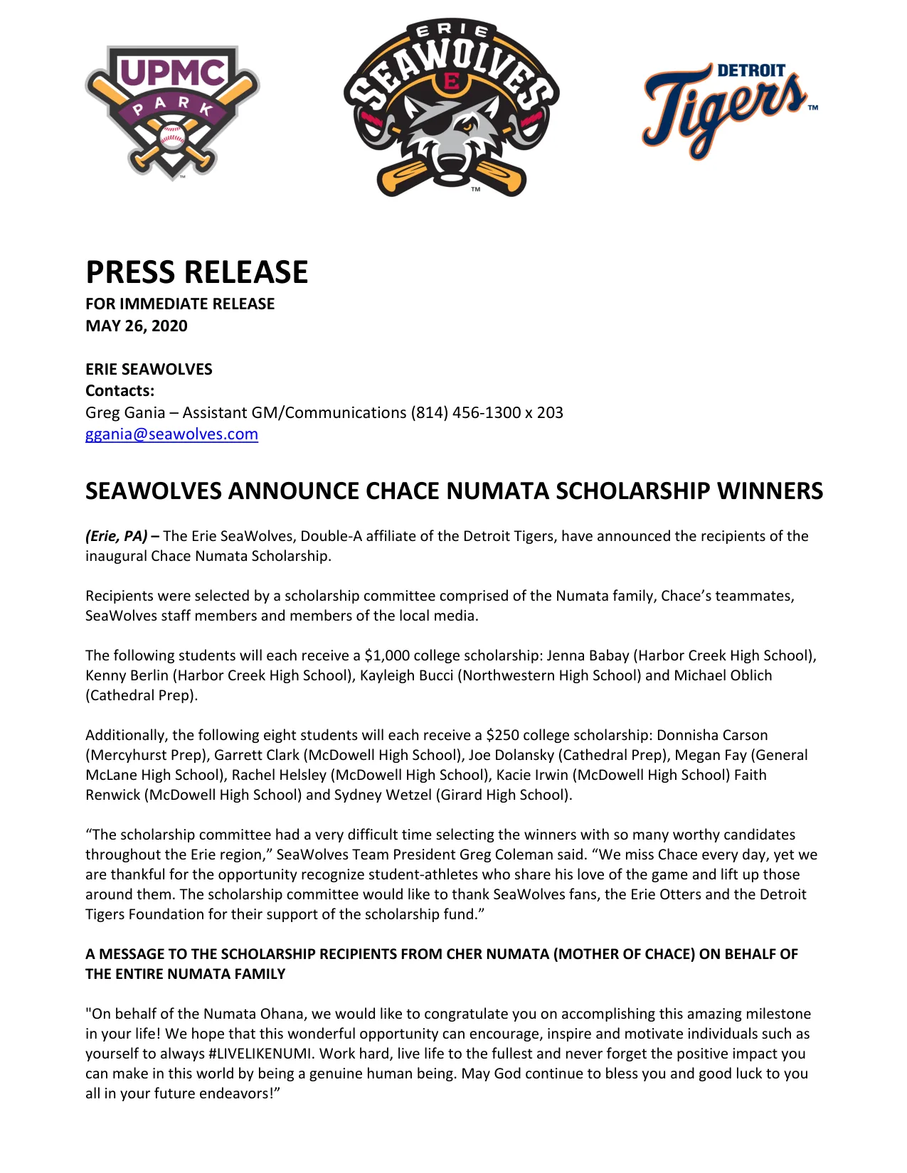 Press release, page 2